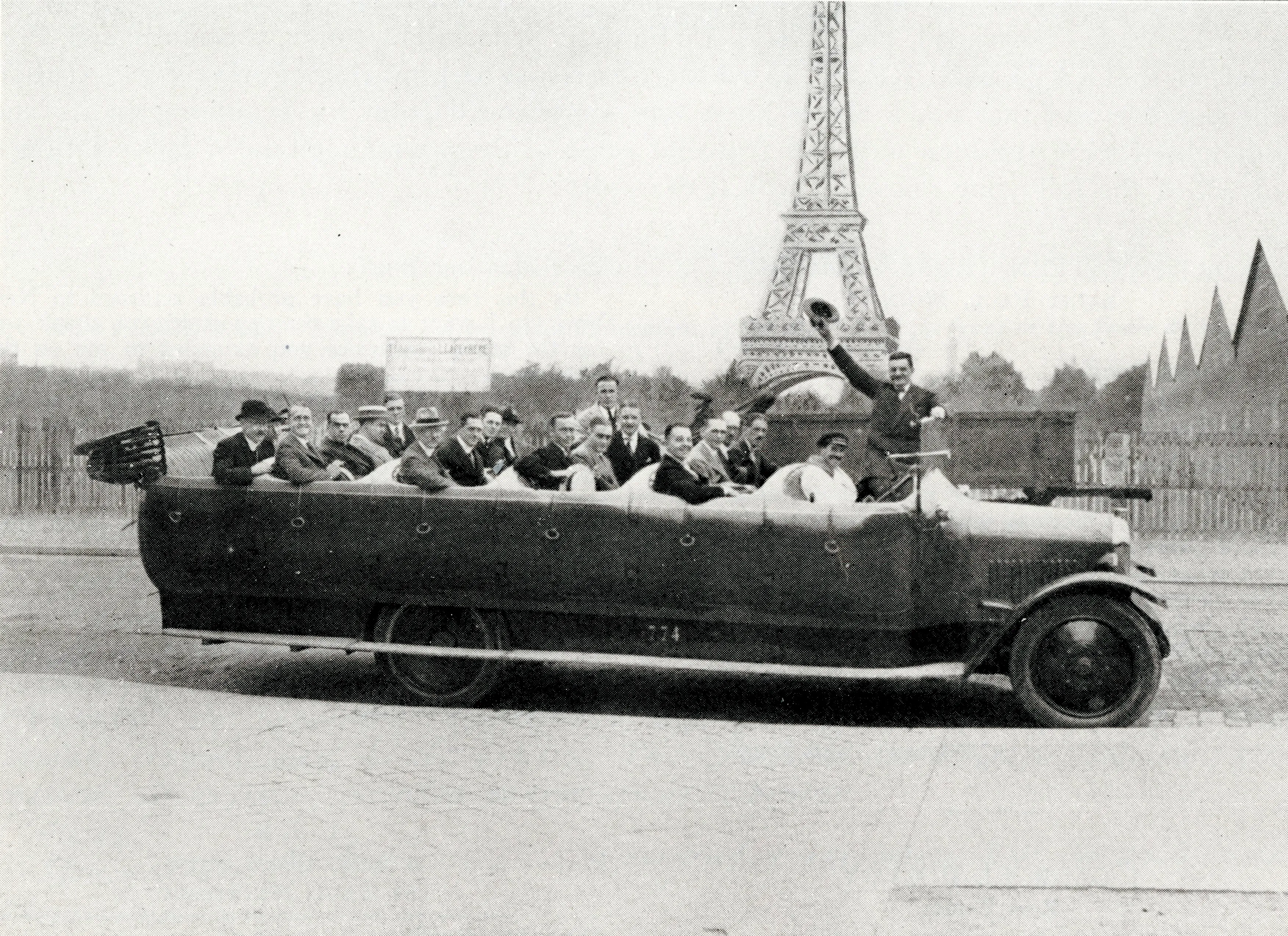 Members of the AFS Association in front of the Eiffel Tower after leaving the École de Guerre. 1924. Courtesy of the Archives of the American Field Service and AFS Intercultural Programs (AFS Archives.) This image and the brochure below cannot be reproduced outside the guidelines of United States Fair Use (17 U.S.C., Section 107) without advance permission from the AFS Archives.
