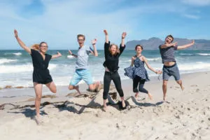 Students on the beach 4