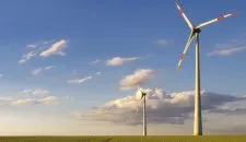 Wind turbines generating wind energy