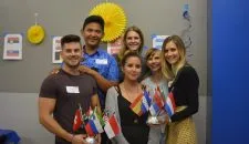 Group of hosted students and volunteers