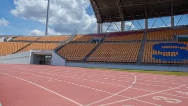 Numbers on running track  in stadium