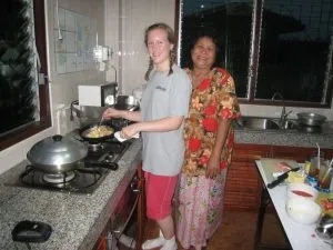 AFS student in Thailand with Thai host mother