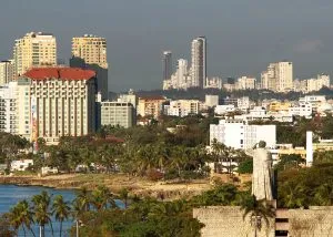 Santo Domingo waterfront, shoreline and shyline – Dominican Repu