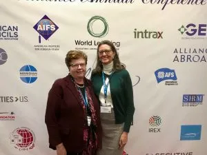 AFS-USA President Tara Hofmann and Keri Dooley at the 2019 Alliance Conference