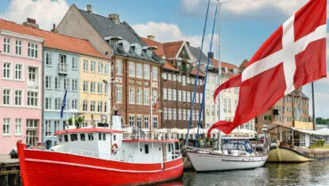Boats in the harbor of Copenhagen