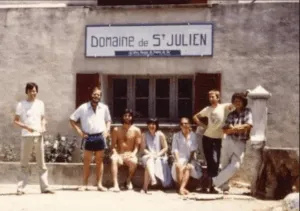 With friends and bandmates in the south of France