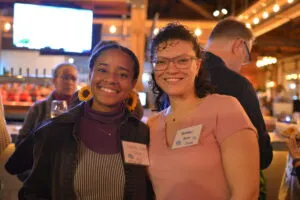 Two alumni at an event in Chicago