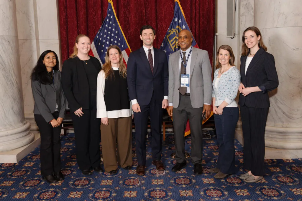 Jen Cusick and Advocacy Day Team with Senator Jon Ossoff of Georgia