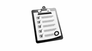 Clipboard with checkboxes