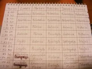 Chile-Auslandsjahr-Stundenplan