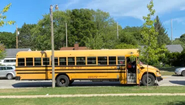 Typisch amerikanischer Schulbus in den USA
