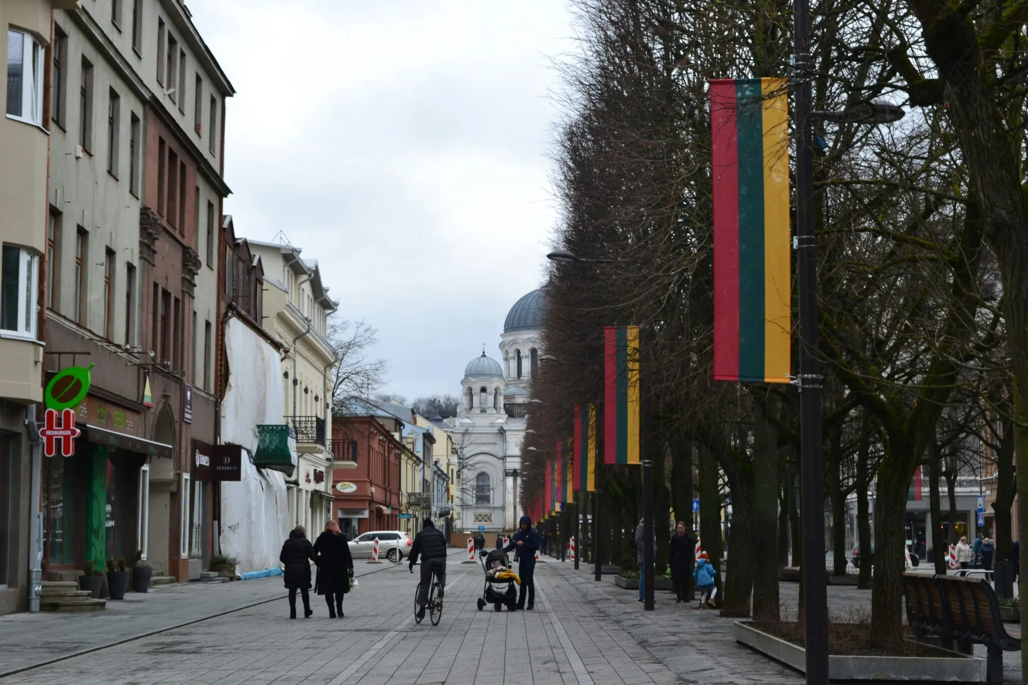 Typische Straße in Litauen