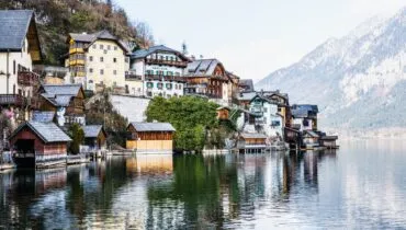 Beautiful village of Hallstatt in the Salzkammergut region, Austria