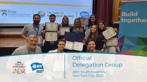 AFS ARG&URU delegation group at the Youth Assembly