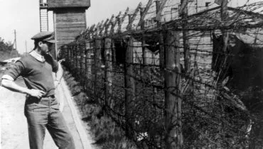 Camp No. 1 at Belsen, where prisoners-of-war were initially kept, 1945. Photograph from the Carl Ziegler Album.