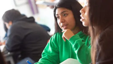 Female student in precalculus class