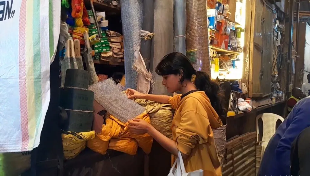 Khushi Upadhyay sourcing materials for her G.R.O.W. capstone project.