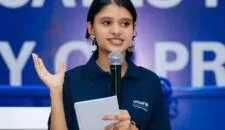 Khushi Upadhyay as a speaker for UNICEF Rwanda’s Youth Advocate Network.