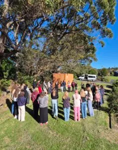 Orientation camp students