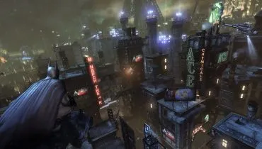Batman-looking-over-Gotham-in-Arkham-City