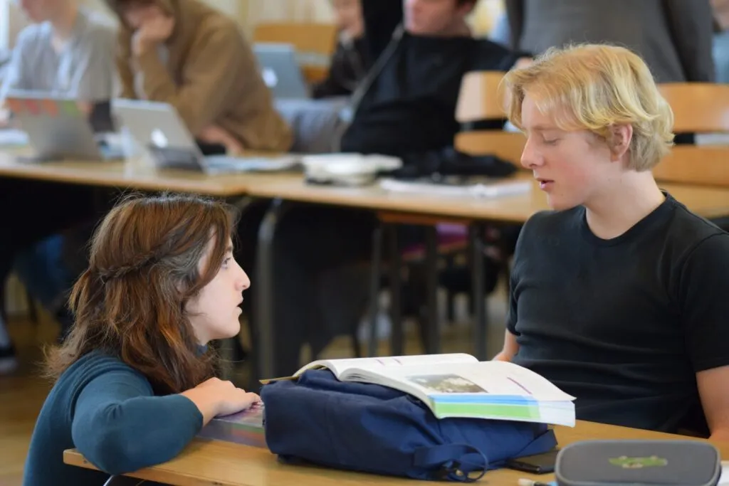 étudiants dans une classe danoise