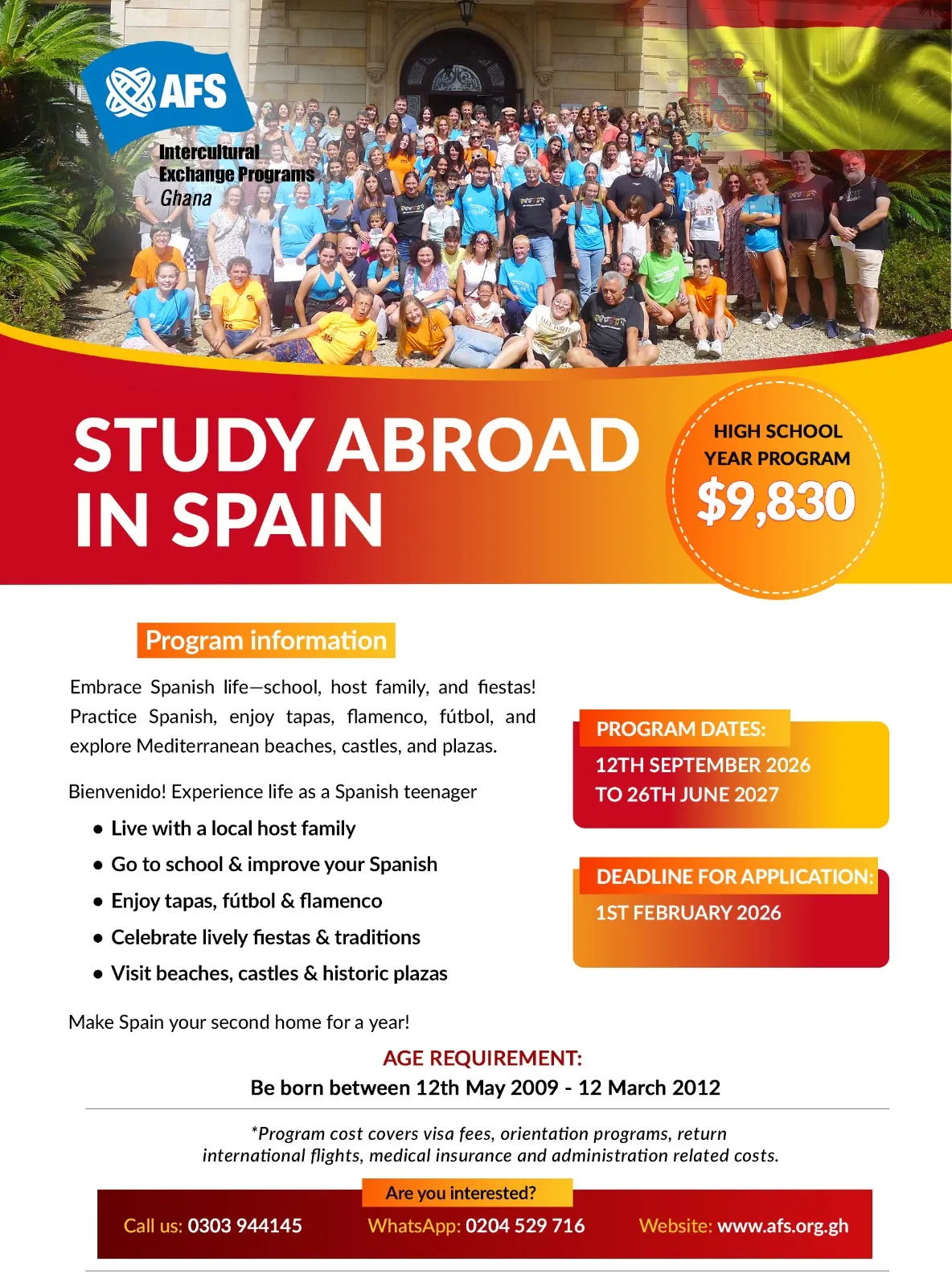 High School Spain 2026