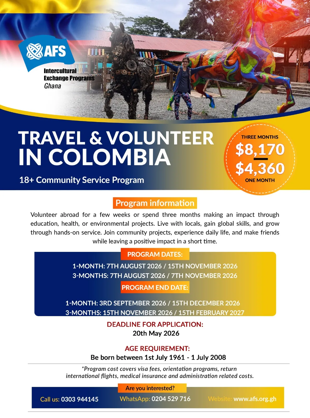 Colombia Volunteer travel 2026