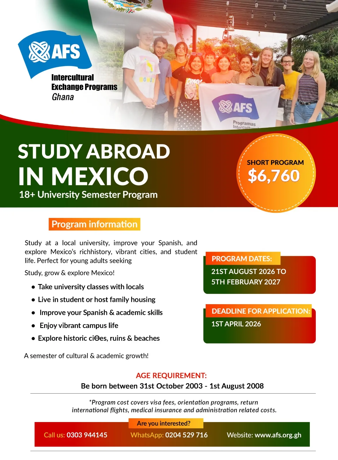 Mexico University Semester 2026