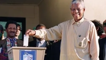 Nelson Mandela Voting 1994 crop