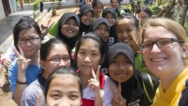 b) & c) CPO – Pictures with Students