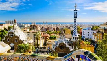 España, Barcelona, Parque Güell, Panorama