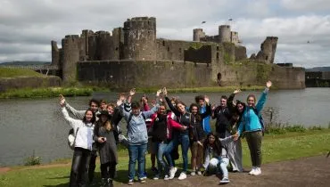 Caerphilly-Castle-Wales